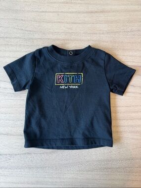 Kith Kids Black Tee with Multicolor KITH Logo 3-6 months